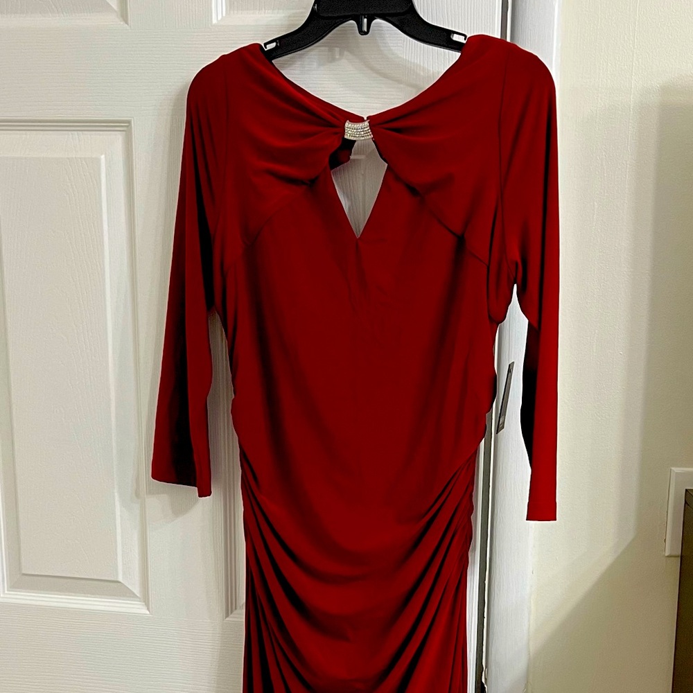 Red maxi dress